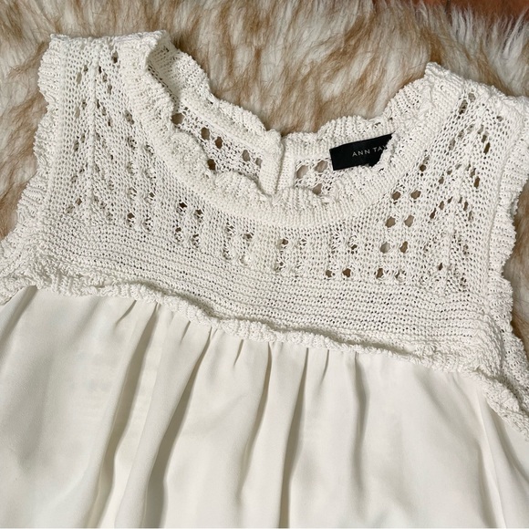 Ann Taylor crochet yoke tank - Picture 4 of 6